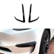 Пластиковая губа на бампер Tesla Model Y 2019 + молдинг бампера юбка черная. - изображение 1