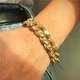 Жіночий браслет з великими ланками, колір золото - изображение 2