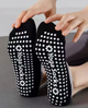 Носки для йоги и пилатеса Yoga socks с закрытыми пальцами, нескользящие, р/р 36-40, черные (YS-02-BL) - изображение 4