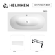 Ванна акриловая Helmken Vienna 150x75 см (7A2R441253) комплект 3 в 1: прямоугольная ванна, ножки и Белая фронтальная панель - изображение 14