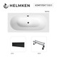 Ванна акриловая Helmken Vienna 180x80 см (5F539900F3) комплект 3 в 1: прямоугольная ванна, ножки и Черная фронтальная панель - изображение 14
