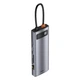 USB-Хаб Baseus Metal Gleam Series 9 в 1 Type-C Grey - зображення 3