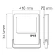 Прожектор світлодіодний 150W 6400K 12750Lm 85-265V IP65 чорний LION-150 (068-013-0150-010) Horoz - зображення 3