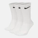 Набор мужских носков высоких хлопковых Nike U Nk Everyday Ltwt Crew SX7676-100 42-46 3 пары Белый (888407237287) - изображение 1