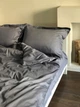 Простирадло Cozy 140x200x20 см на резинці Темно-сіре - зображення 5