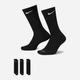 Набор женских носков высоких хлопковых Nike U Nk Everyday Plus Cush Crew SX6888-010 34-38 3 пары Черный (888408257925) - изображение 3