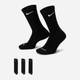 Набір чоловічих шкарпеток високих бавовняних Nike U Nk Everyday Plus Cush Crew SX6888-010 42-46 3 пари Чорний (888408257970) - зображення 3