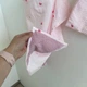 Накидка для годування муслінова Рожевий в серденька + Чохол 90*60 см - зображення 3