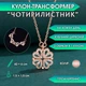 Кулон-трансформер «Чотирилисник» 4Hearts, 40+6 см, рожеве золото - зображення 1