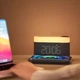 Ночник с аккумулятором Proove Day & Night 3W 2900K-13000K 1200mAh USB 5V с беспроводной зарядкой 15W для телефона и смарт-часов, с будильником Black - изображение 7