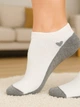 Набор женских носков коротких хлопковых Лео Grey Heart 36-40 12 пар Белый/Серый (ROZ6501062305) - изображение 2