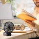 Ручной / настольный вентилятор на аккумуляторе Foldable Fan складной вентилятор с дисплеем, черный (104063999) - изображение 3