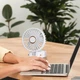 Ручной / настольный вентилятор на аккумуляторе Foldable Fan складной вентилятор с дисплеем, белый (104064570) - изображение 6