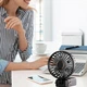 Ручной / настольный вентилятор на аккумуляторе Foldable Fan складной вентилятор с дисплеем, черный (104063999) - изображение 6