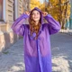 Дощовик жіночий LOSSO EVA – універсальний дорожній плащ від дощу – фіолетовий. Розмір ONESIZE - зображення 4