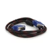 Кабель Merlion VGA 3+4, 1,5m, male to male (папа-папа), OD-8.2mm, 1 феррит, оплетка, круглый Black/Red, коннектор Blue, кулёк, Q150 - изображение 1