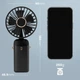 Вентилятор ручной с аккумулятором и дисплеем и ремешком Led Digital Display Fan N15 Black - изображение 2