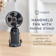 Вентилятор ручной с аккумулятором и дисплеем и ремешком Led Digital Display Fan N15 Black - изображение 6