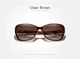 Женские поляризационные солнцезащитные очки KINGSEVEN 7260 Clear Brown - изображение 2