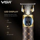 Триммер для волос VGR V-942, аккумуляторный 2000 mAh, LED дисплей, 4 насадки, коричневый - изображение 5