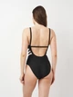 Купальник слитный женский Adidas 3S Uback Suit JH3391 40 Black/White (4067901796834) - изображение 2