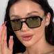 Солнцезащитные очки No Brand авиатор Celebrity с металлическим заушником зеленые (хаки) с черным - изображение 1