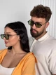 Солнцезащитные очки No Brand авиатор Celebrity с металлическим заушником зеленые (хаки) с черным - изображение 6