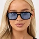 Солнцезащитные очки No Brand авиатор Celebrity с металлическим заушником голубые с черным - изображение 1