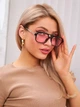 Солнцезащитные очки No Brand авиатор Celebrity с металлическим заушником розовые с черным - изображение 7