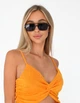 Солнцезащитные очки No Brand авиатор Celebrity с металлическим заушником черные - изображение 6