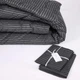 Набор MirSon №155 СоІог Fun Line 17-0611 Stripe Black Одеяло Демисезонное Односпальное 140х205 Хлопок + Две наволочки 50х70 (2200010855807) - изображение 4