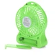 Вентилятор портативный настольный мини на аккумуляторе + USB Mini Fan 14х10х4 см Зеленый - изображение 3