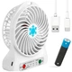 Вентилятор портативный настольный мини на аккумуляторе + USB Mini Fan 14х10х4 см Белый - изображение 1