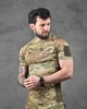 Тактическая футболка Axel Мультикам Coolmax 100% полиэстер с липучками под шевроны влаговыводящая XXL - изображение 1