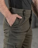 Тактичні штани Softshell Олива з резинкою на поясі та кишенями для активного відпочинку XL - зображення 3