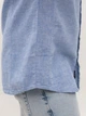 Сорочка чоловіча синя пряма лляна великий розмір 6529-B-3 3XL - зображення 6