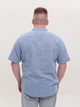 Сорочка чоловіча синя пряма лляна великий розмір 6529-B-3 3XL - зображення 8