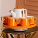 Чайный сервиз на 6 персон фарфоровой подставкой Orange HP-15-27 - изображение 9