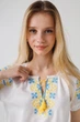 Рубашка с вышивкой для девочки ОЛЬГА 146 см Голубой - изображение 3