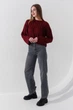 Джемпер однотонний жіночий Pomella 2256 One Size Бордовий - зображення 4