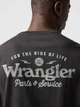 Футболка хлопковая длинная мужская Wrangler 112362366 2XL Черная с принтом (5401139213005) - изображение 5