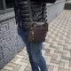 Мужская кожаная сумка через плечо коричневая Tablet Base brown - изображение 3
