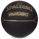 Баскетбольный мяч №7 SPALDING HIGHLIGHT Полиуретан для зала черный 76869Y - изображение 3