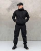 Спортивний чоловічий костюм плащівка Stone Island XL Чорний (JD-583) - зображення 1