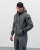 Спортивний чоловічий костюм плащівка Stone Island L Сірий (JD-583) - зображення 5