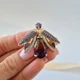 Серебряная Брошка Муха серебро 925 пробы золотая пластина 170бр 6.76г - изображение 3