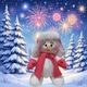 Снеговик кукла под елку 30 см красный новогодний декор (02239) - изображение 1