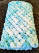 Плед детский вязаный из пряжи Alize Puffy color ручной работы Handmade - изображение 2