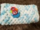 Плед детский вязаный из пряжи Alize Puffy color ручной работы Handmade - изображение 5