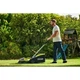 Газонокосарка акумуляторна Ryobi ry18lmh37a-250, one+ Hybrid, АКБ+мережа (18в/220в), 2х5.0Ач, 37см, 45л, 15.7кг, 25-70 мм, мульчування 583 - зображення 6